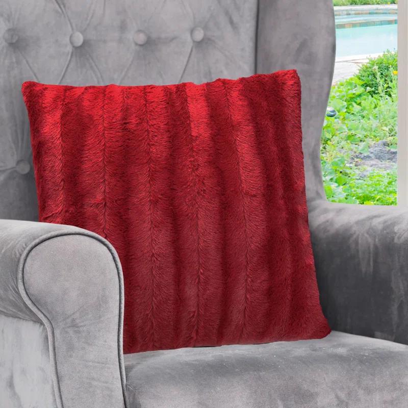 Cheer Collection Faux Fur Pillow Cover