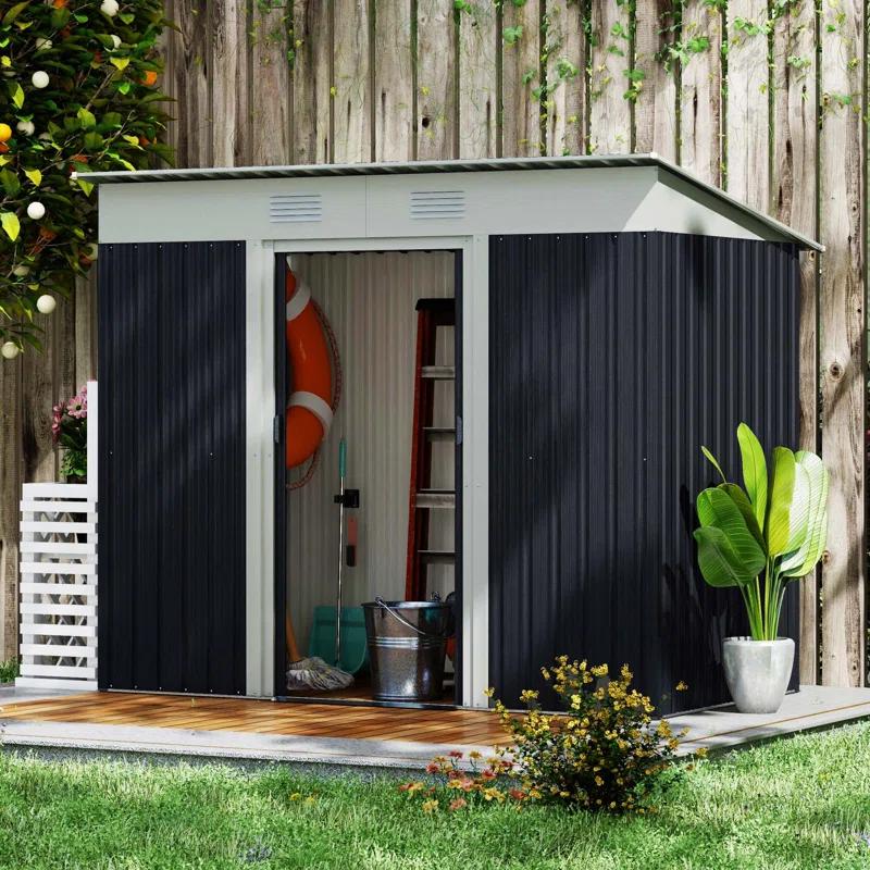 Outsunny 85.5" W x 48" D Storage Shed