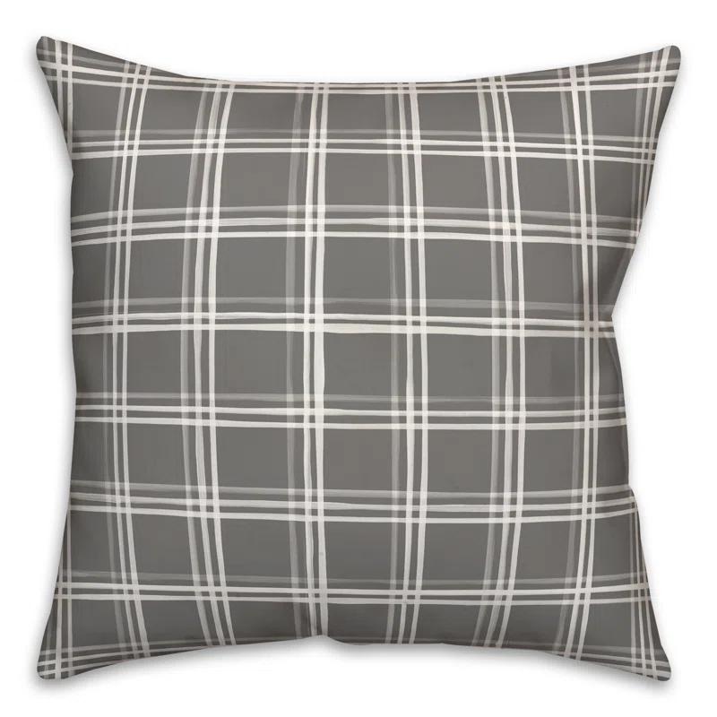 Designs Direct Creative Group Plaid Indoor/Outdoor Reversible Throw Pillow