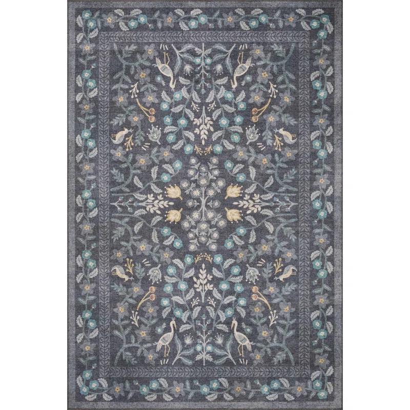 Rifle Paper Co. x Loloi Maison Nightingale Black Rug