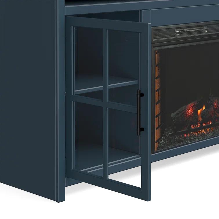 Audiohome Nantucket 74 Inch Fireplace TV Stand Console For Tvs Up To 85 Inches