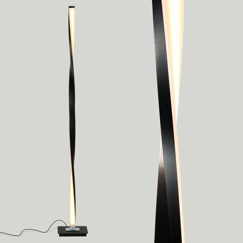 Brightech Helix 48 in. Industrial LED Floor Lamp with Built-In 3-Way Dimmer