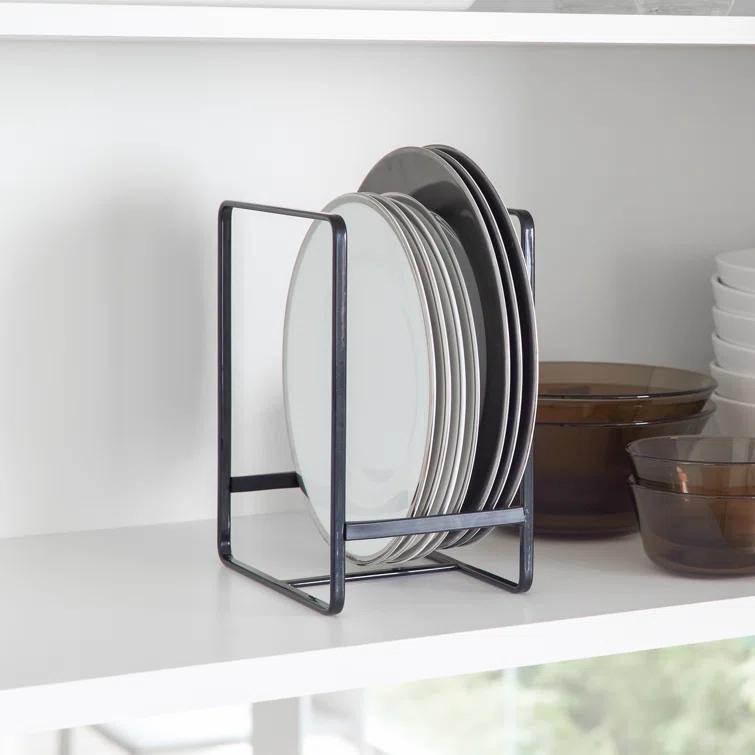 Yamazaki Home Plate Rack/Dish Stand/Dish Storage/Plate Holder, Large, Steel, Large