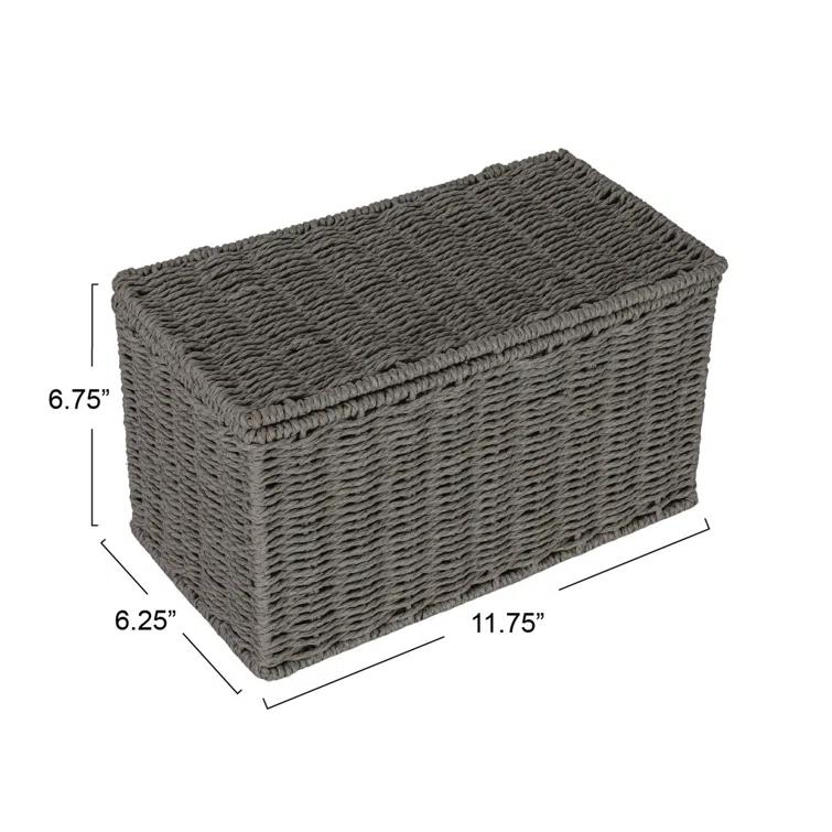 Household Essentials Paper Rope Wicker Box & Reviews | Wayfair