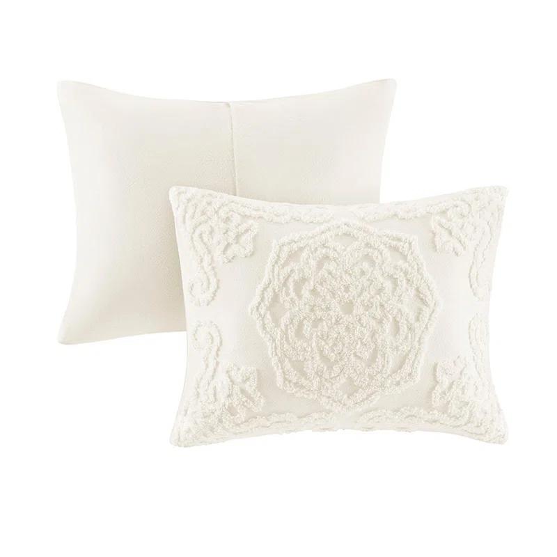 Laetitia Tufted Chenille Cotton 3 Piece Medallion Duvet Cover Set