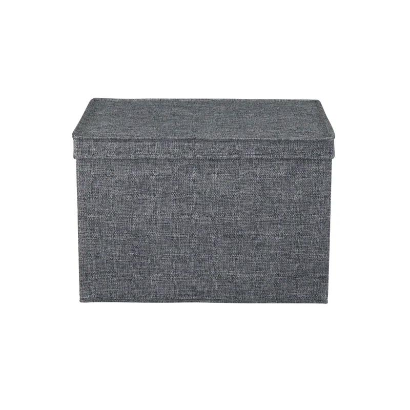 Household Essentials Household Essentials Wide Storage Box Fabric Bin (Set of 2)