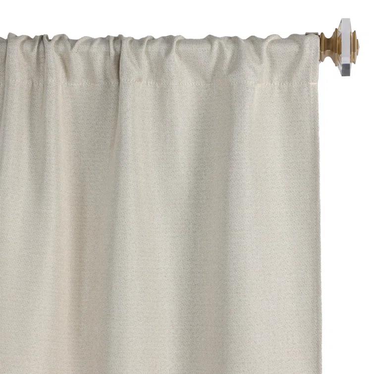 Gracie Oaks Evayah Modern Linen Inspired Classic Solid Room Darkening Curtain Panel (Set of 2)