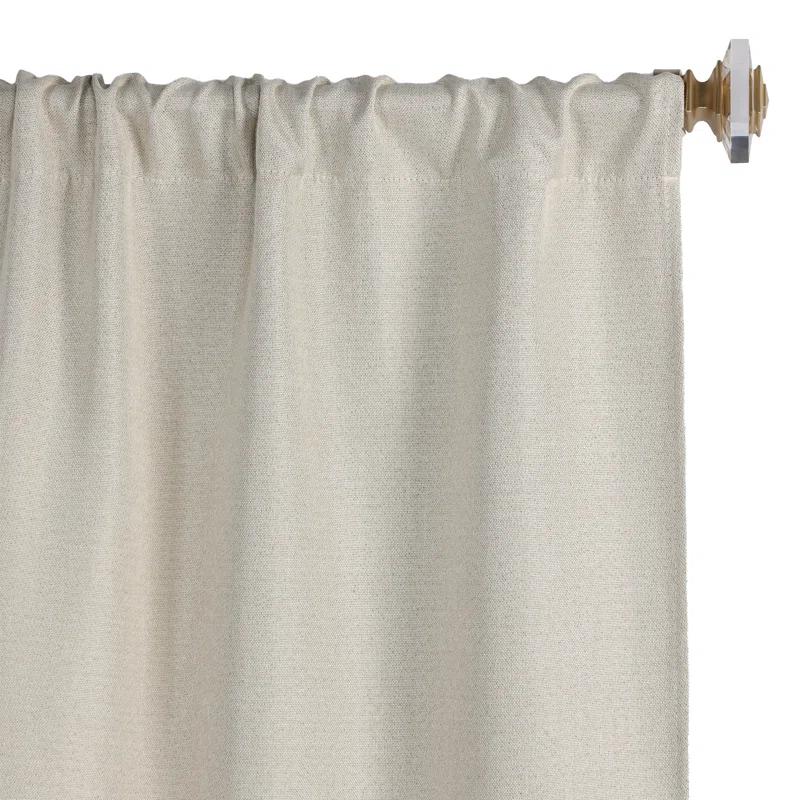 Gracie Oaks Evayah Modern Linen Inspired Classic Solid Room Darkening Curtain Panel (Set of 2)