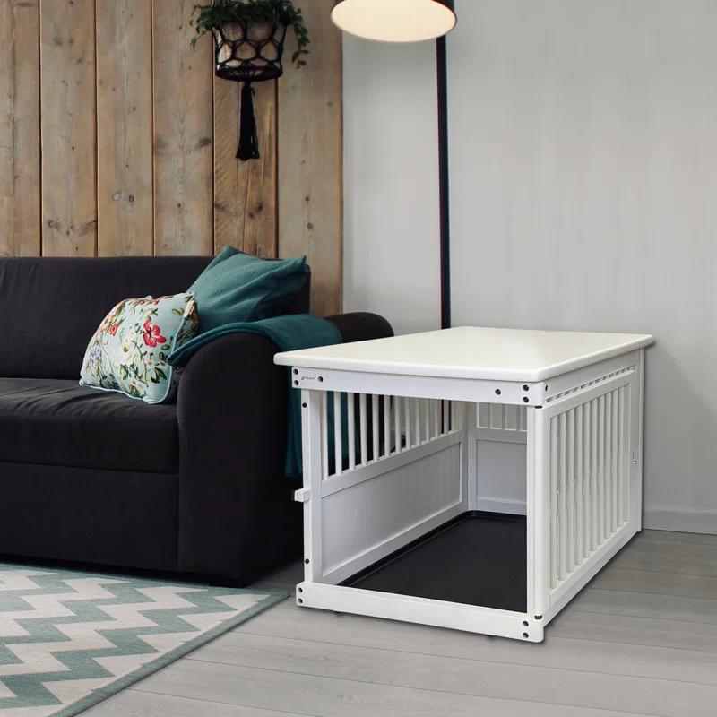Richell Wooden End Table Pet Crate