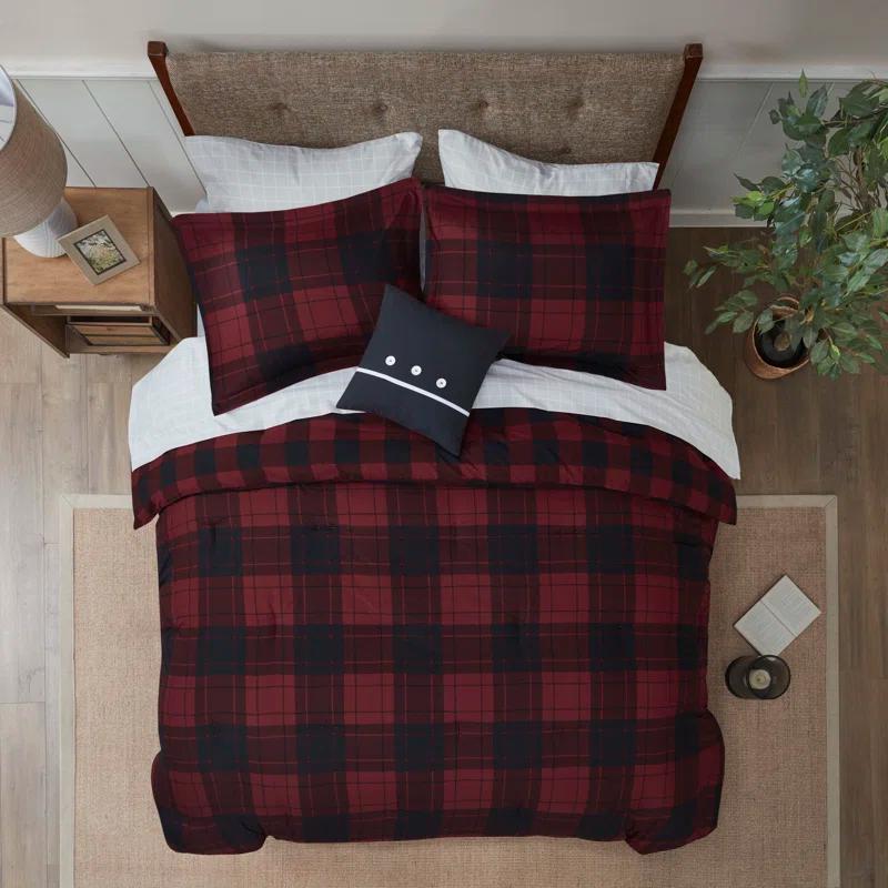 Everest Reversible Plaid Comforter Set with Bed Sheets
