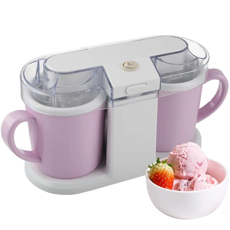 Ice Cream Maker - 2QT Ice Cream Machine Makes Sorbet, Gelato, Ice Cream, and Frozen Yogurt - Kitchen Appliances and Gadgets