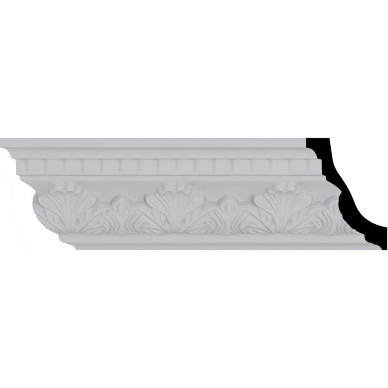 Ekena Millwork 4 1/2"H x 3 1/4"P x 5 1/2"F x 94 1/2"L Devon Crown Moulding