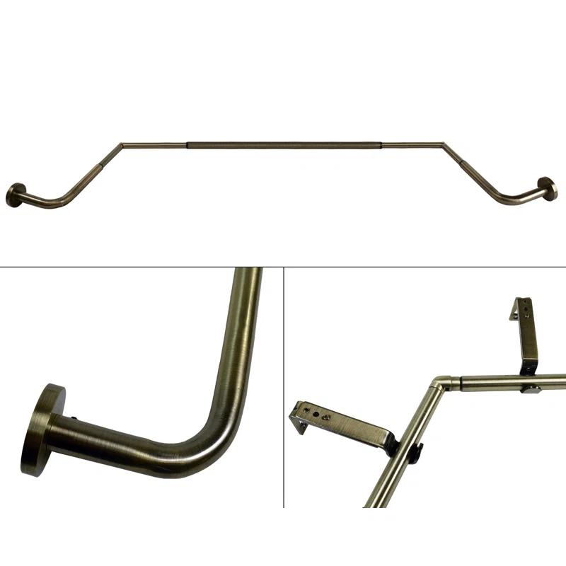 Symple Stuff Adosinha Steel Adjustable Single Curtain Rod