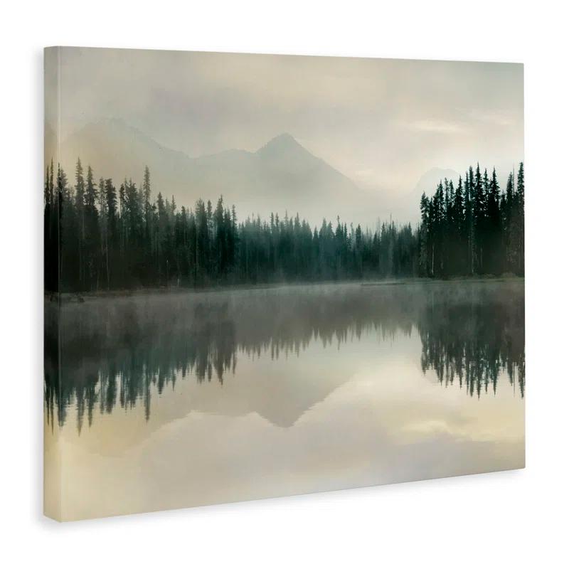 Stupell Industries Foggy Lake Forest Landscape Soft Nature Water Reflection by Danita Delimont - Photograph