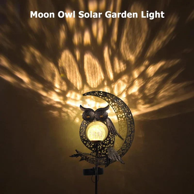 Arlmont & Co. Owl Solar Lights Outdoor Garden, Outdoor Waterproof Garden Decorative Owl Decor Lights For Patio Table Pathway Balcony Lawn Yard Decor Present For Mom Grandma Birthday