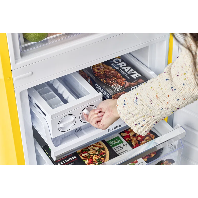 Unique Appliances Classic Retro 24 In 12 Cu.ft Bottom Mount Fridge Auto Defrost, Energy Star Certified, Counter Depth UGP-340L Y AC