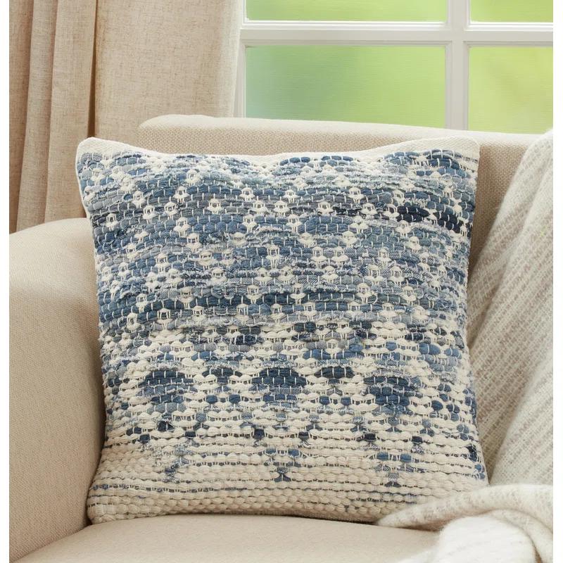 Saro Nautica Collection Geometric Cotton Throw Pillow