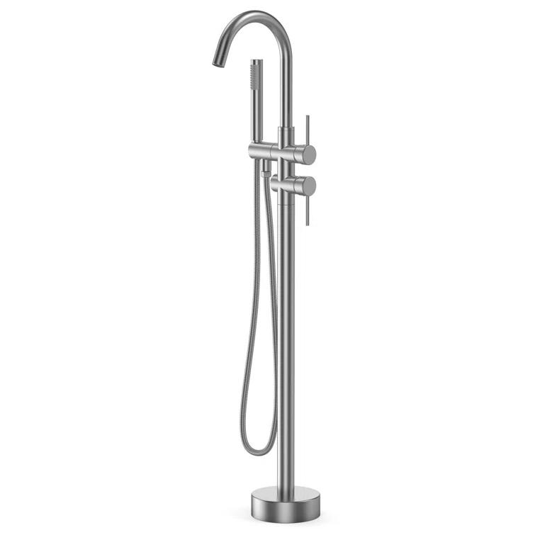 babevy Freestanding Bathtub Faucet Floor Mount Tub Filler | Wayfair