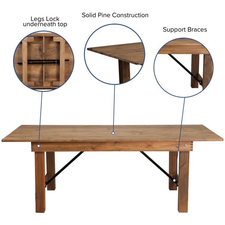 Flash Furniture HERCULES Series Folding Farm Table and Four Bench Set & Reviews | Wayfair