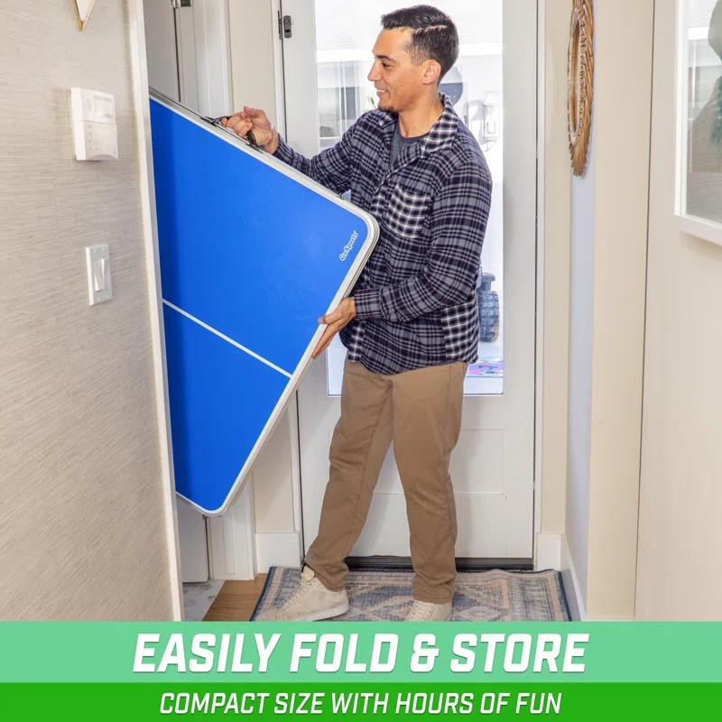 GoSports GoSports Foldable Indoor/Outdoor Table Tennis Table with Paddles and Balls - 6 x 3 ft