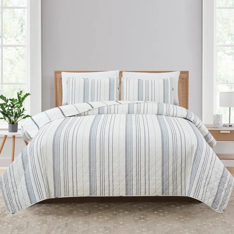 Market & Place Sofia No Striped Quilt Set