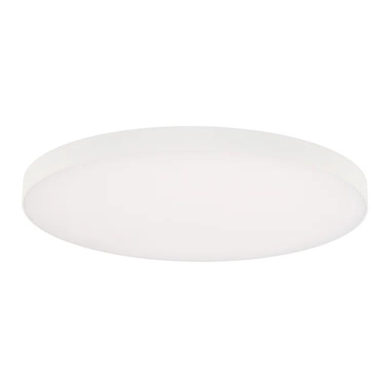 WAC Limited Edgeless Round Acrylic Dimmable LED Flush Mount Light With Color Temperature Switch: 2700K, 3000K, 3500K, 4000K, and 5000K