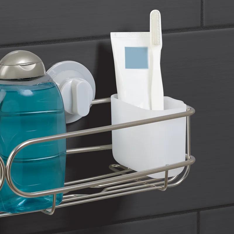 Stainless Steel Suction Mount Shower Basket Organizer