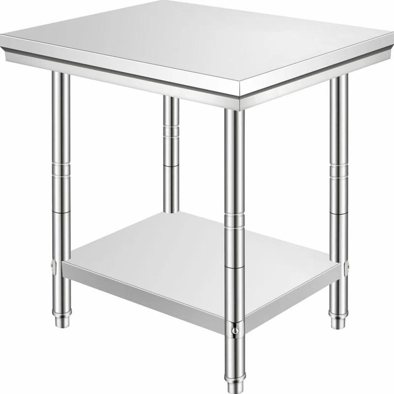 VEVOR VEVOR Stainless Steel 24'' W x 31.5'' H Adjustable Work Table