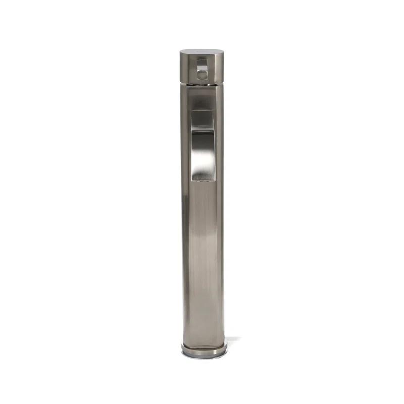 Kraus FVS-1007-PU-10SN Kraus Ramus Vessel Mixer Single-Handle Bathroom Faucet with Matching Pop-Up Drain