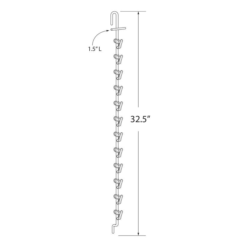 Azar Displays 800300 12 Station Metal Display Rod w/ Rounded Top, 10-Pack (Set of 10)