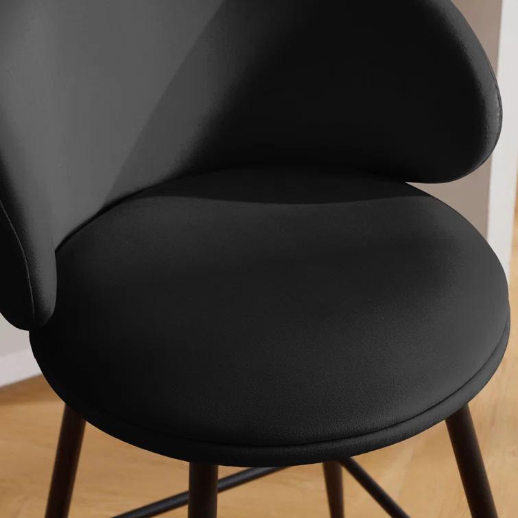 Corrigan Studio® Swivel Upholstered Counter Height Bar Stools (Set of 2)
