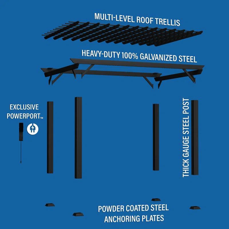 Backyard Discovery Backyard Discovery 14' x 12' Steel Traditional Pergola