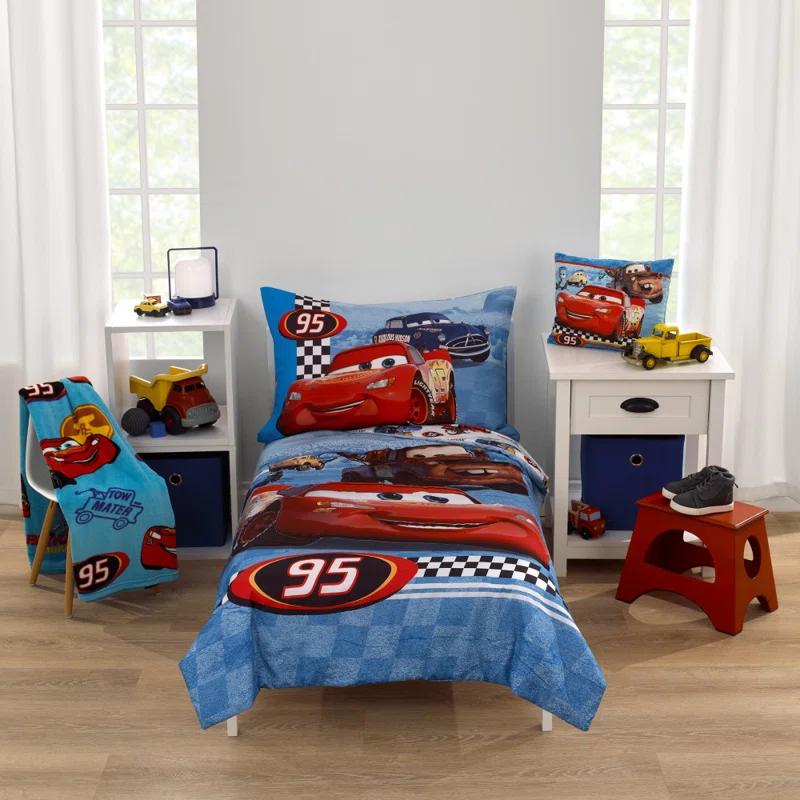 Disney Cars Radiator Springs Reversible Characters Toddler Bedding Set