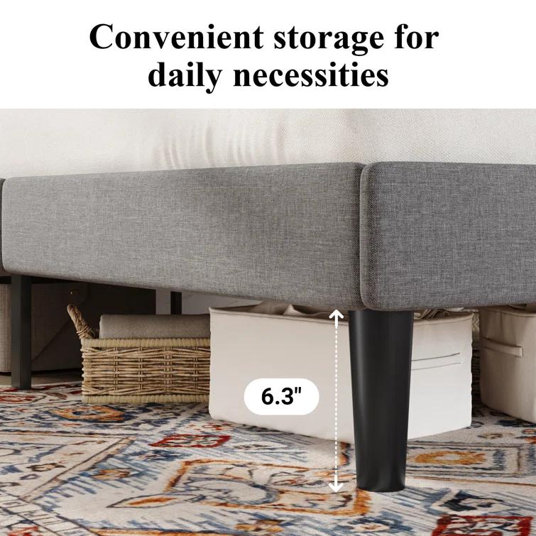 Latitude Run® Walace Upholstered Wingback Bed