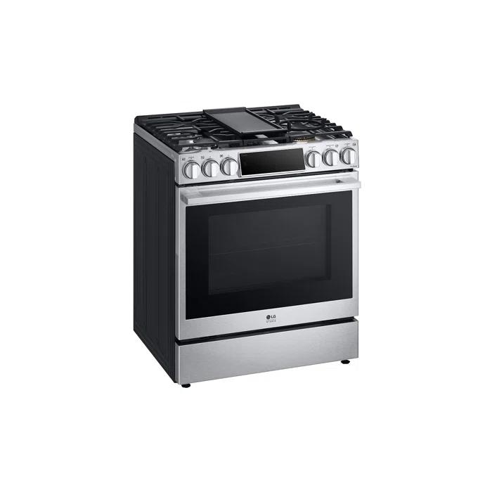 LG Studio LG STUDIO Smart Wi-Fi Dual Fuel Slide-in Range with ProBake Convection® and EasyClean®, 6.3 cu. ft. LSDS6338F