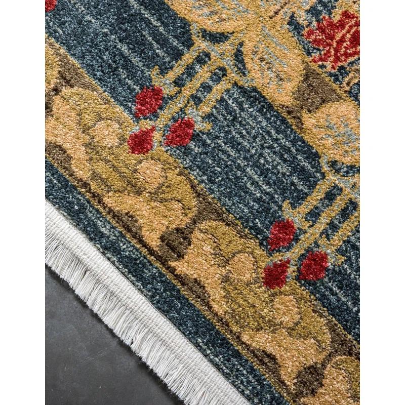 Unique Loom Contemporary Stirling Area Rug Denim Color