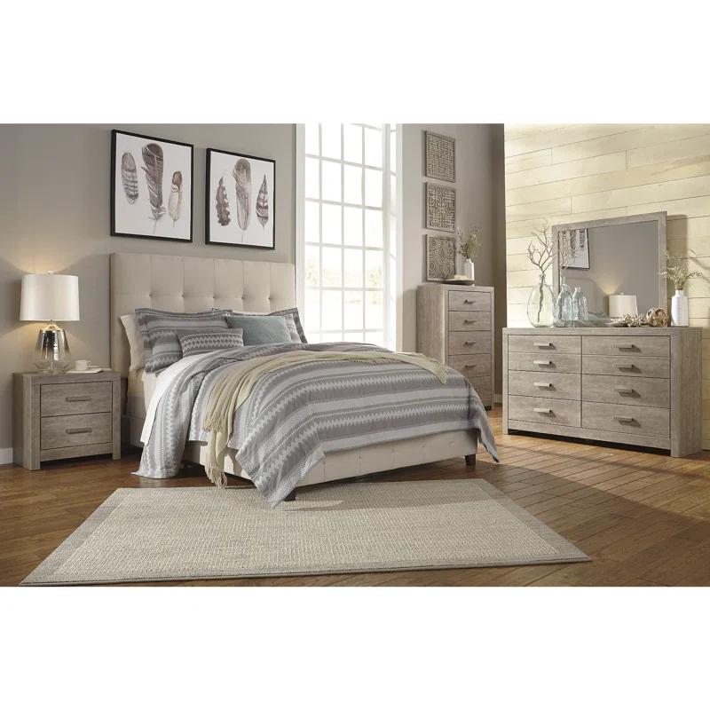 Dolante Tufted Upholstered Low Profile Standard Bed