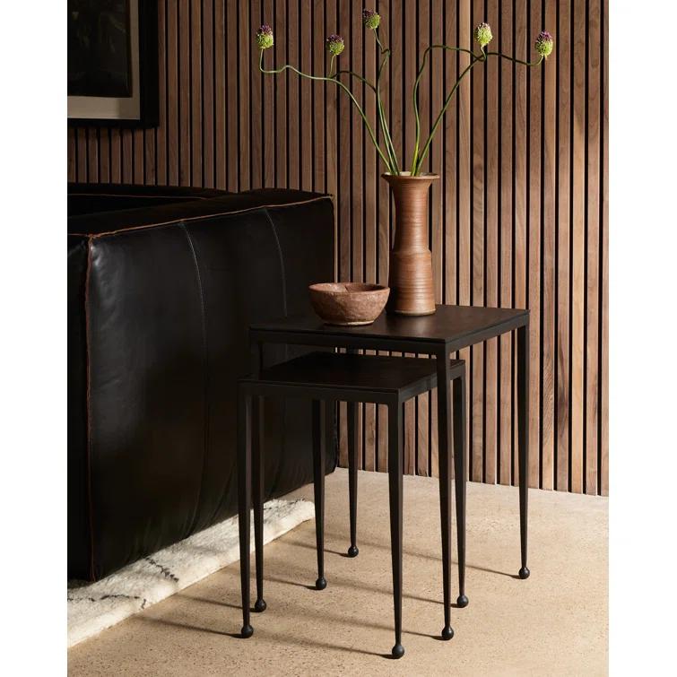 Dalston Antique Rust Metal Nesting End Tables