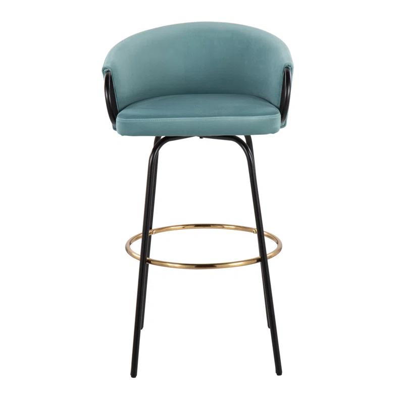 George Oliver Lakyia Upholstered Counter Stool with Metal Frame (Set of 2)
