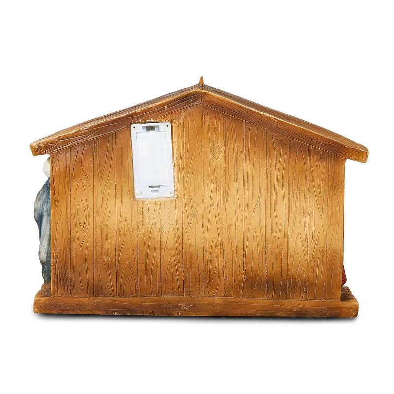 The Twillery Co.® 12.5"L Lighted Resin Nativity House