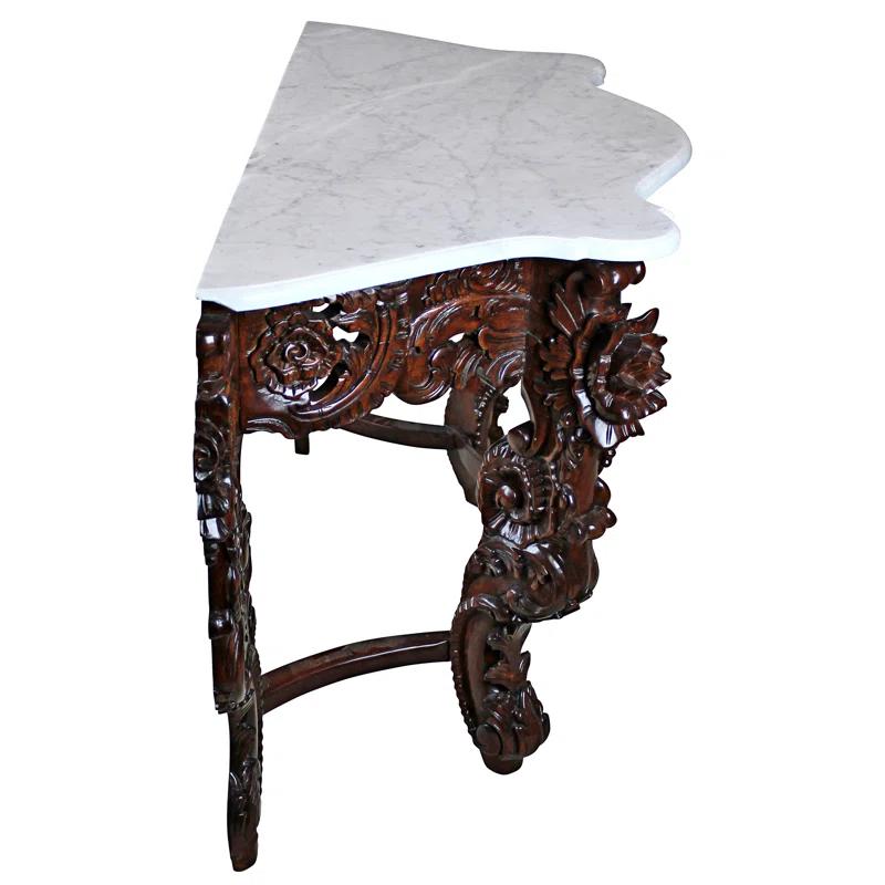 Design Toscano Hapsburg 54'' Marble Top Console Table