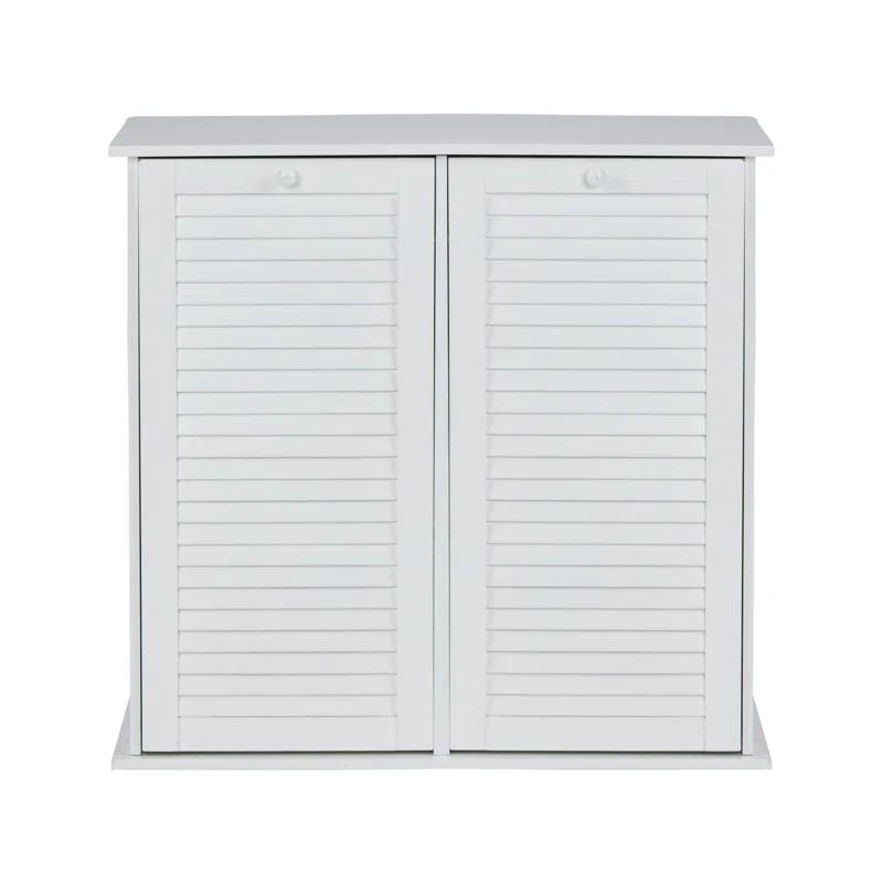 Tilt-out Cabinet Laundry Sorter with Shutter Front