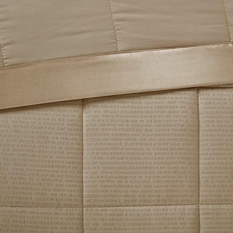 Madison Park Cambria Oversized Down Alternative Blanket with Satin Trim