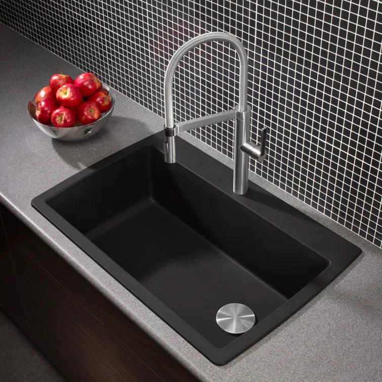Blanco Diamond SILGRANIT 33.5" Super Single Dual Mount Kitchen Sink 440194