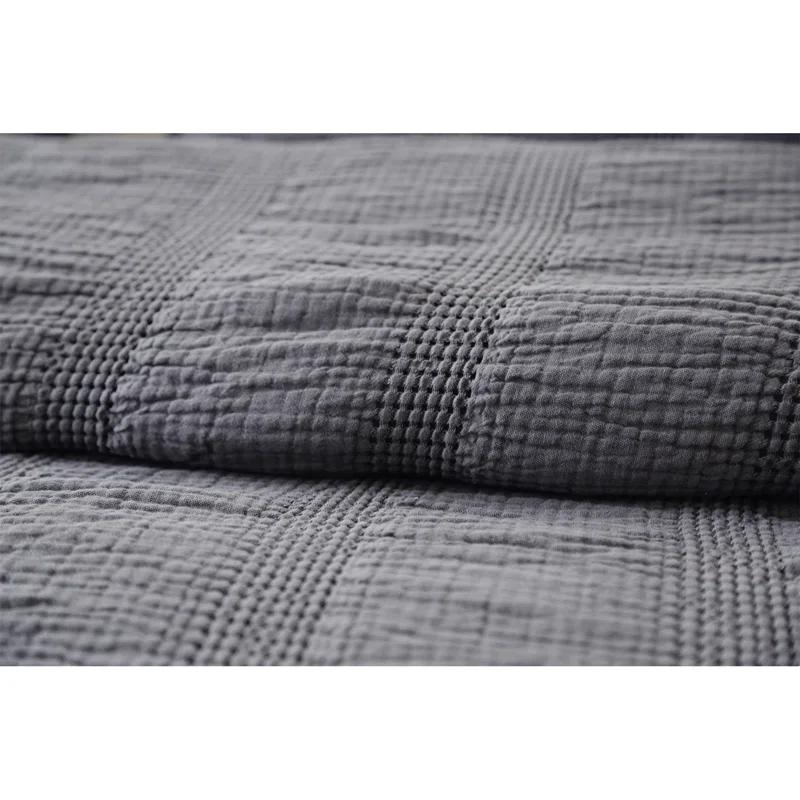 Harbour Cotton Matelassé Coverlet by Pom Pom at Home - Taupe / Twin