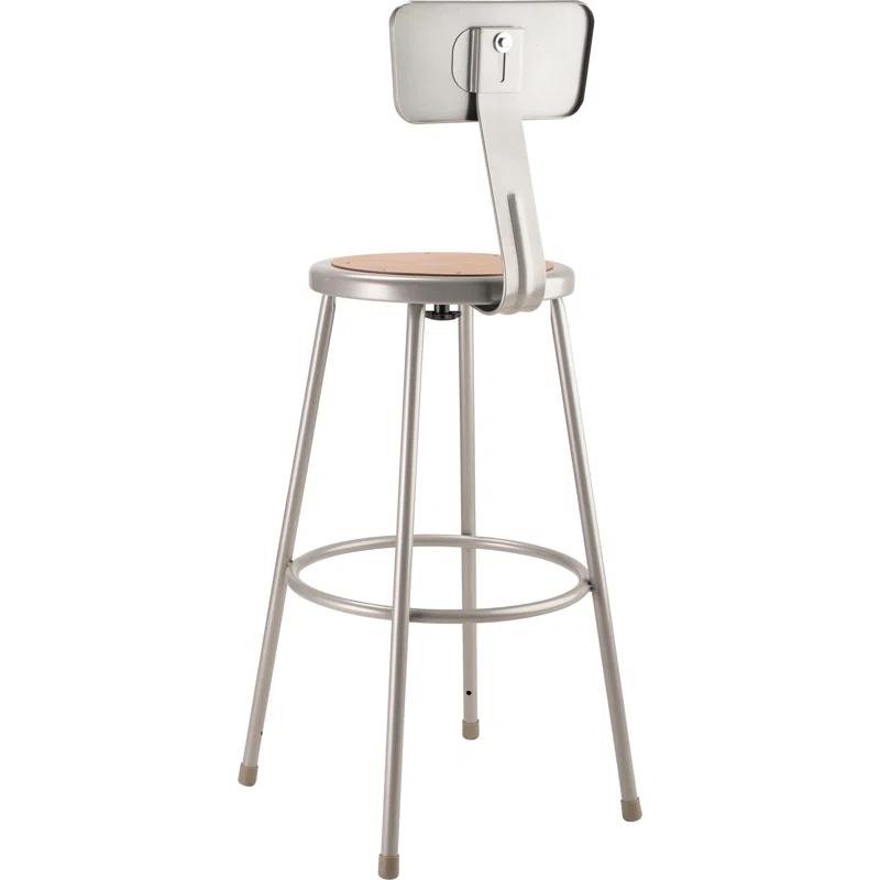 Heavy Duty Steel Stool With Backrest