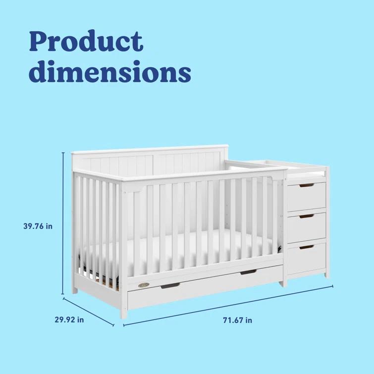 Graco Hadley 5-in-1 Convertible Crib and Changer with Storage