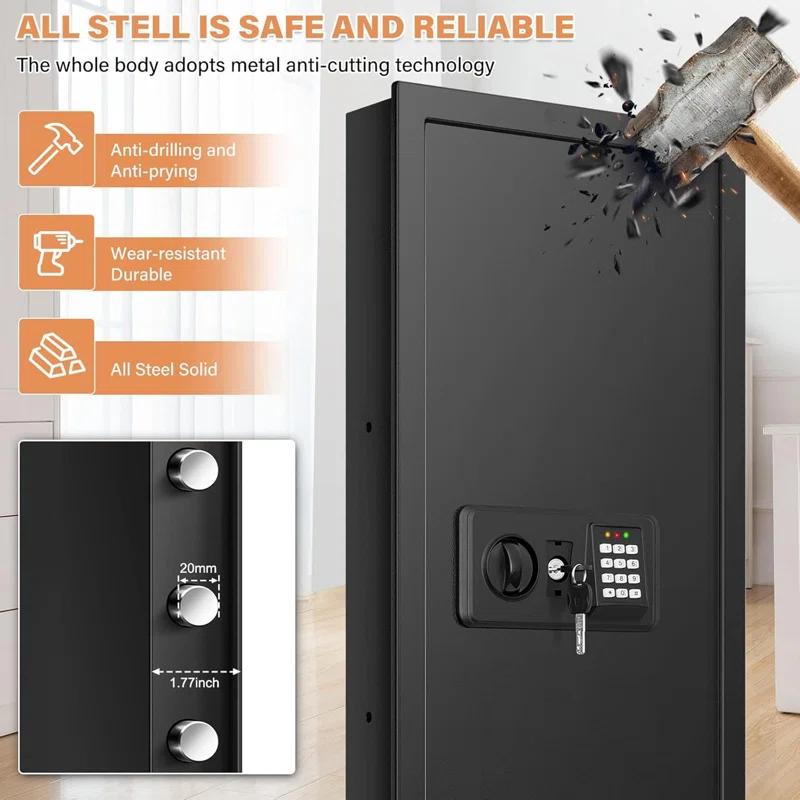 KJETHKEY 43.3" Tall Fireproof Wall Safes