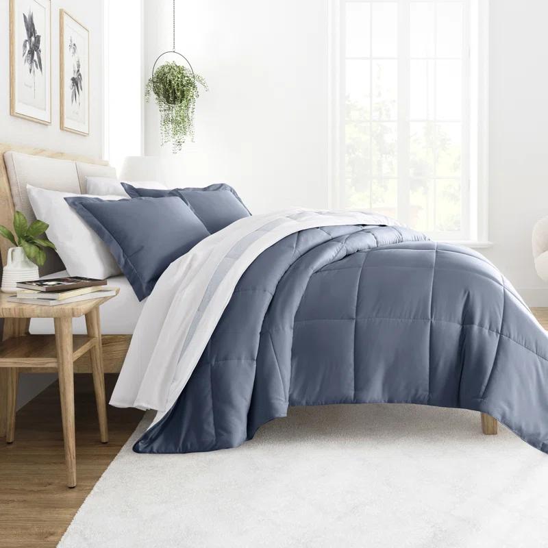 Becky Cameron Contemporary Coastal Stripe Down-Alternative Lightweight Comforter Set