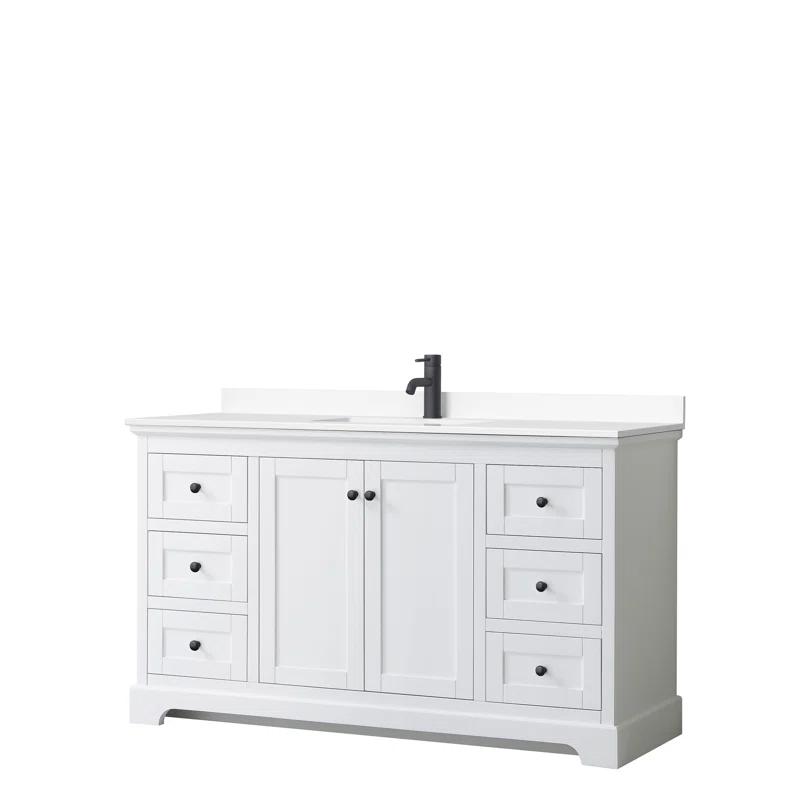 Wyndham Collection Avery 60'' Single Bathroom Vanity with Top